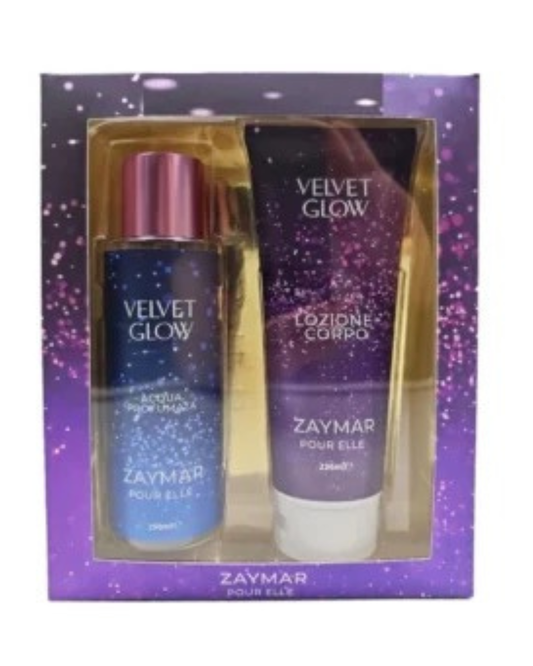 Zaymar Velvet Glow Cofanetto Acqua Profumata 250ml+Lozione Corpo 236ml