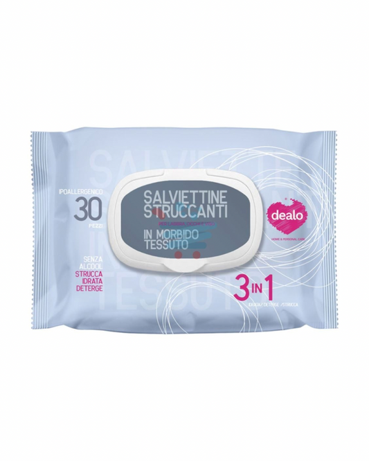Dealo Salviettine Struccanti 3IN1 Con Aloe 30PZ