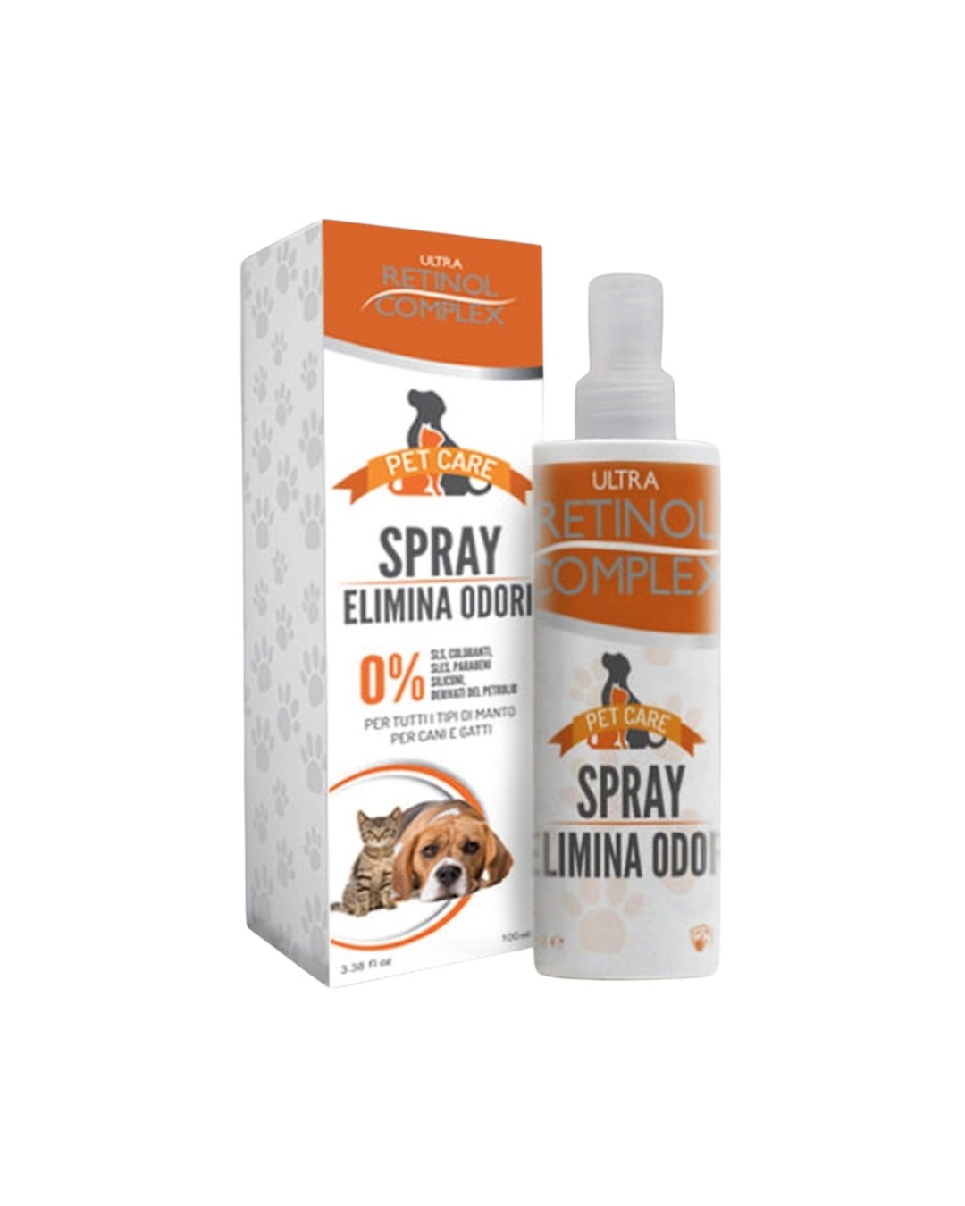 Retinol Complex Pet Care Spray Elimina Odori Per Cani E Gatti