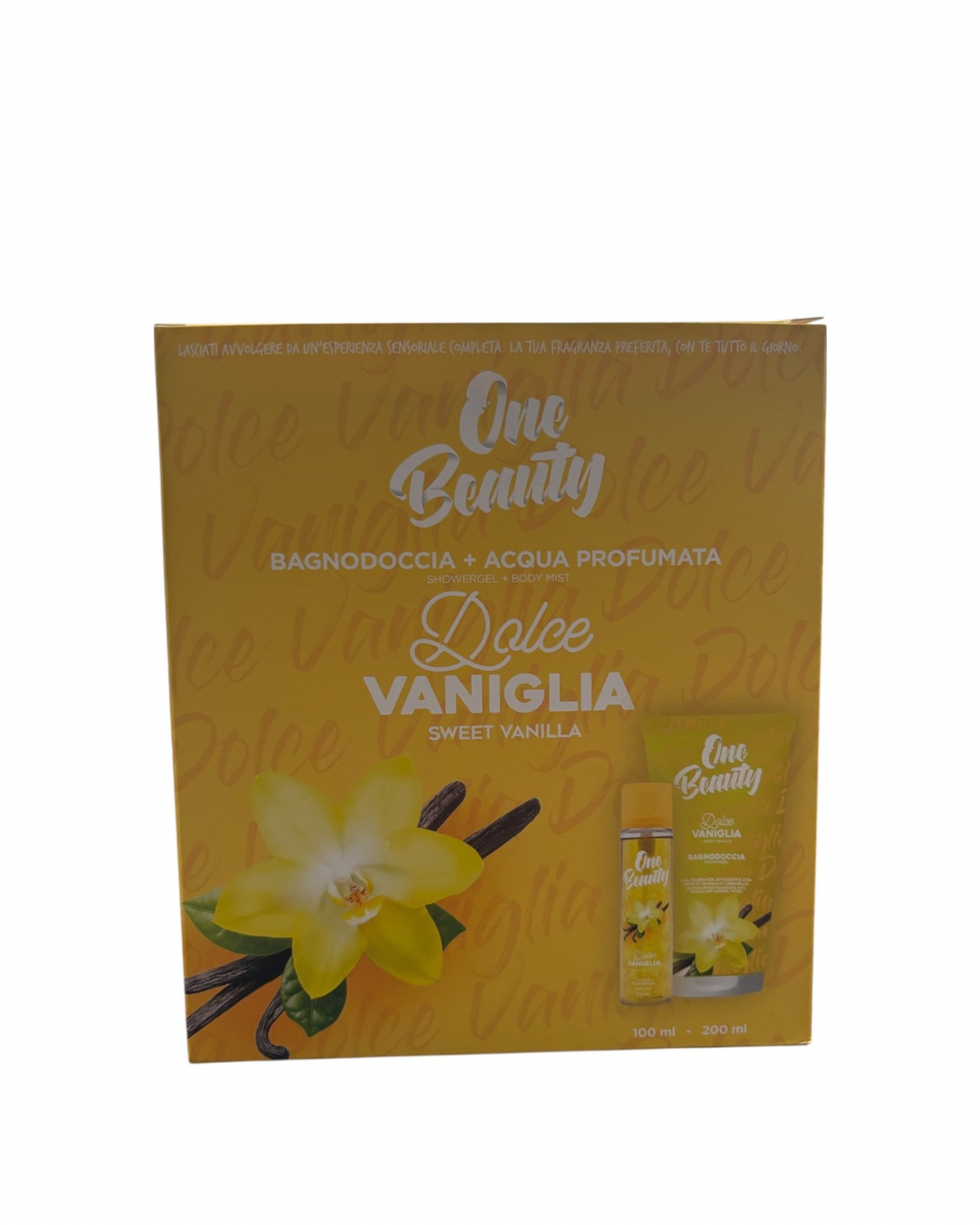 One beauty Cofanetto BagnoDoccia+Acqua Profumata Dolce Vaniglia 200ml +100ml