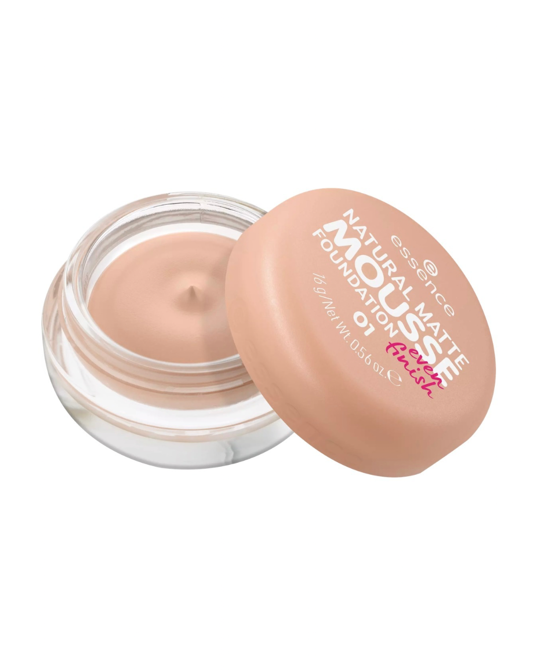 Essence Natural Matte Mousse Fondotinta,offre una copertura media per un look naturale e opaco