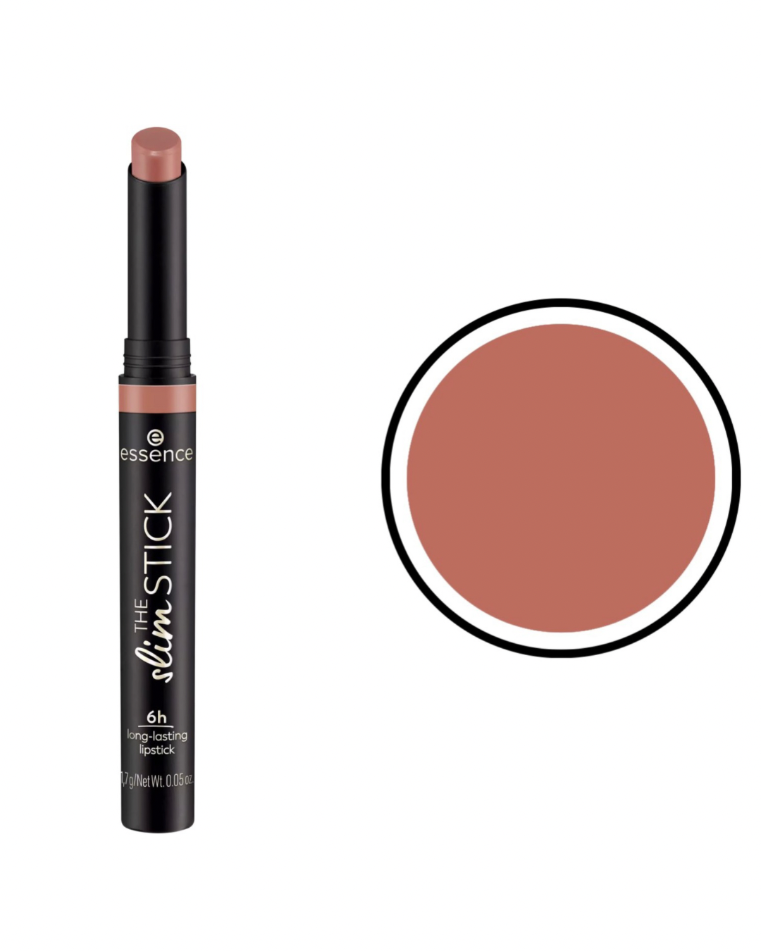 Essence The Slim Stick Rossetto, Rossetto a lunga durata e finish opaco.