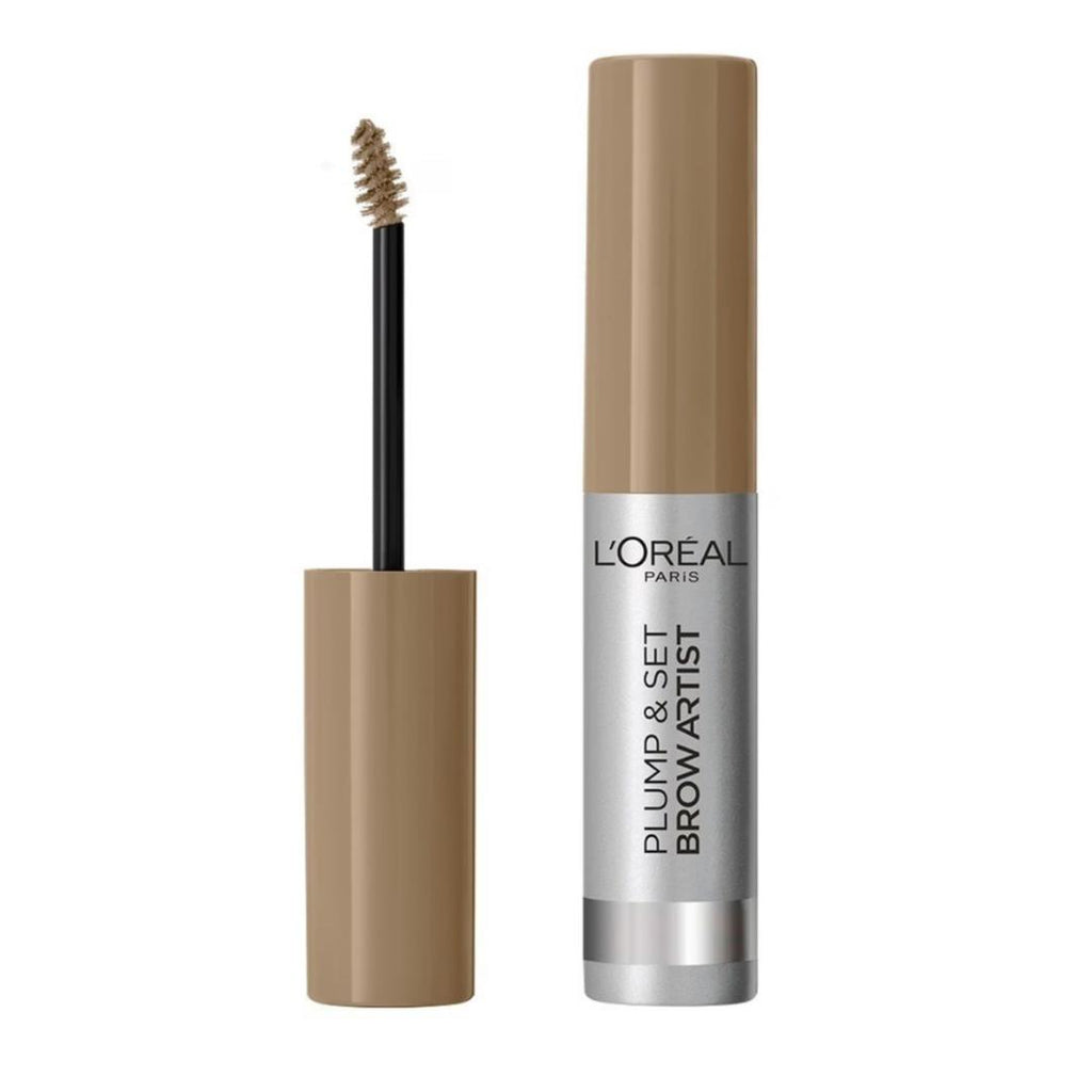 L’Oreal Paris Mascara Brown Artist Plump&Set,Waterproof No Trasfer,Sopracciglia Piene E Definite