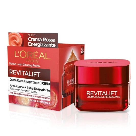 L’ORÉAL REVITALIFT,AZIONE ENERGIZZANTE CON FORMULA EXTRA RASSODANTE ARRICCHITA CON GINSENG ROSSO E PRORETINOLO AVANZATO