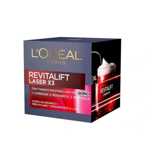 L’ORÉAL REVITALIFT LASER X3,AZIONE ANTIRUGHE ANTI-ETÀ CON ACIDO IALURONICO E PROXYLANE