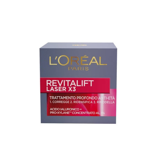 L’ORÉAL REVITALIFT LASER X3,AZIONE ANTIRUGHE ANTI-ETÀ CON ACIDO IALURONICO E PROXYLANE