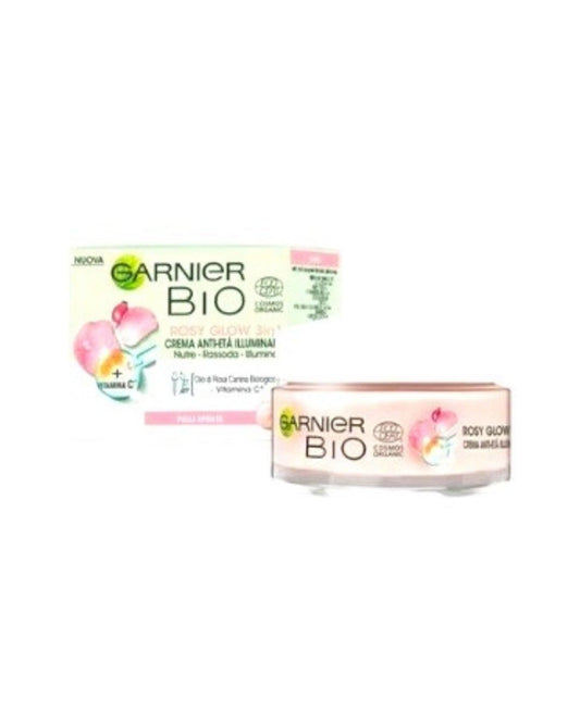 Garnier Bio Rosy Glow 3in1 Crema AntiEtà Illuminante Pelli Spente
