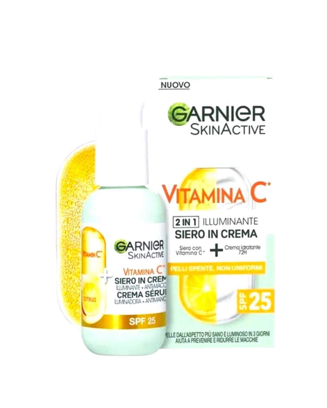 Garnier Skin Active Vitamina C 2IN1 Illuminante Siero In Crema SPF 25