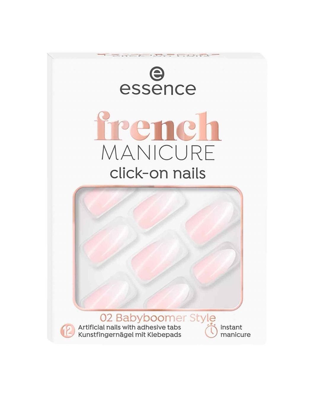 Essence Unghie Finte 02 Click-on French Manicure