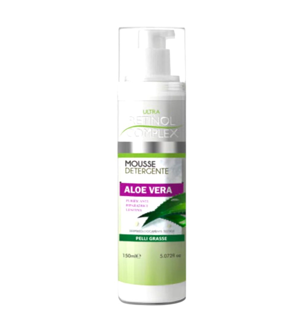 Retinol Complex Mousse Detergente Viso Aloe Vera Pelli Grasse