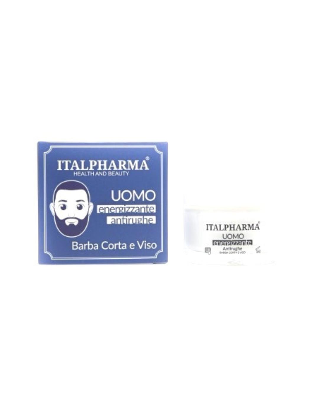 Italpharma Uomo Crema Viso E Barba Corta  Energizzante Antirughe